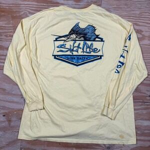 yellow salt life long sleeve fishing tee
